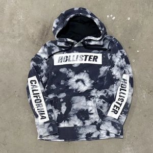 Hollister Hoodie Mens Small Gray Blue Tie Dye Must Have Collection Streetwear - Picture 1 of 3