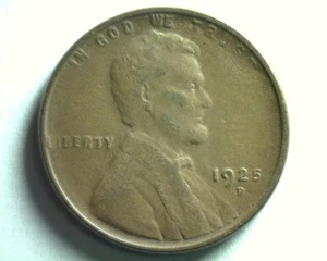 1925-D LINCOLN CENT PENNY VERY GOOD / FINE VG/F NICE ORIGINAL COIN 99c SHIPMENT - Picture 1 of 2