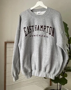 NEFF East Hampton Bonackers Gray Pullover Sweatshirt Sewn Stitched Size XL - Picture 1 of 3