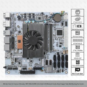 8-Bay NAS Motherboard Intel i5-8265U ES Version 4-Core 8-Thread 8-Disk 8*SATA3.0 - Picture 1 of 19