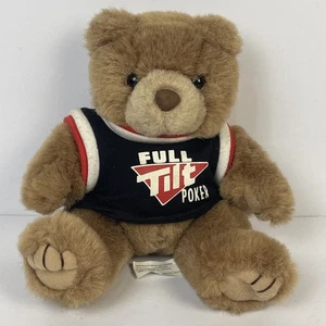 Full Tilt Poker Soft Teddy Bear Plush Official 8" Rare Y2K Online Poker Merch - Picture 1 of 8