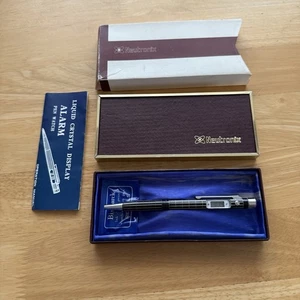 Neutronix LCD Clock Ballpoint Pen Black 80’s Vintage Tested & Working - Picture 1 of 5