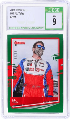 2021 Donruss J.J. Yeley Green #61 /99 CSG 9 - Image 1 of 2