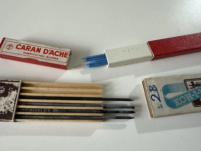 Caran d’Ache 6609-2 blau + Koh-I-Noor 2B + A.W. Faber – 2 mm Minen Konvolut Vint - Bild 1 von 4