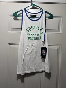 Seattle Seahawks Junk Food Women's Throwback Pop Binding Scoop Neck Tank Top XL - Picture 1 of 7