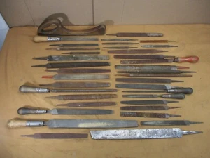 37 METALLFEILEN Werkzeuge & einige Griffe Bastard Simonds Nicholson Heller Vintage - Bild 1 von 18