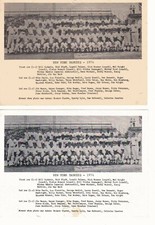 Lot of 3 1974 New York Yankees 5x7 B&W Team Photo Picture, 2 w/ Schedule On Back