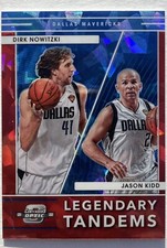 Dirk Nowitzki 2021 Contenders Optic Legendary Tandems Red Cracked Ice #19
