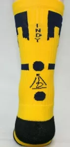Calcetines de baloncesto para hombre Rep It City Indy Indianápolis amarillo azul marino CoolMax - Imagen 1 de 3