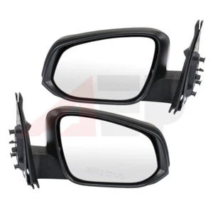 (L+R) Mirrors For 2016-18 Toyota Tacoma Textured Manual Fold Black Power Heated - Imagen 1 de 11