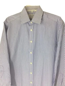 Camisa de vestir Charles Tyrwhitt para hombre mediana 15,5/33 azul blanco 100 % algodón nueva - Imagen 1 de 8