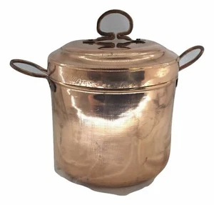 Paiolo casseruola in rame stagnato con manici coperchio polenta bollito 27 cm - Imagen 1 de 4