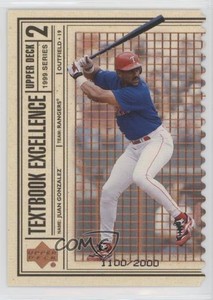 1999 Upper Deck Textbook Excellence Double /2000 Juan Gonzalez #T28