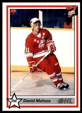 1990-91 7TH INNING SKETCH OHL DAVID MATSOS SAULT STE. MARIE GREYHOUNDS #168