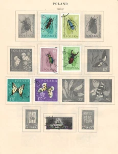 Estampillas usadas muy finas de Polonia 1961-62 con bisagras en la lista: 2 lados - Imagen 1 de 2