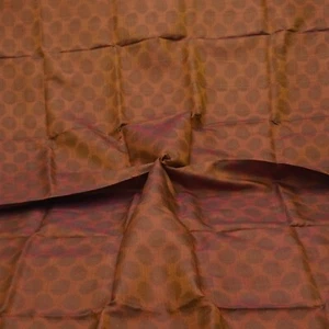 Vintage Brick Red 100% Pure Silk Handwoven Sari Remnant 5YD Craft Fabric Scrap - Picture 1 of 4