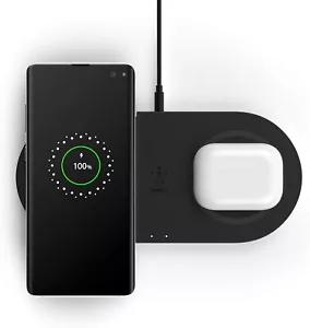 Belkin 10W Qi Dual Wireless Charging Pad - Black - Certified Charger Pad - Picture 1 of 8