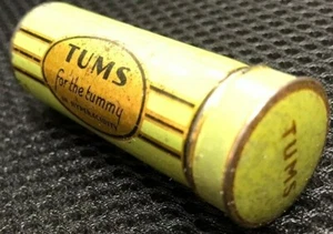 TUMS FOR THE TUMMY METAL CASE Horace Heidt Vintage ADVERTISING TIN - Picture 1 of 9
