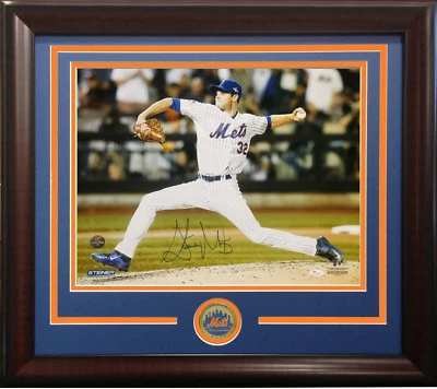 Steven Matz signed 16x20 postseason photo framed Mets coin rookie auto JSA COA - Image 1 of 4