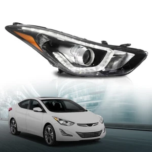 Fit For 14-16 Hyundai Elantra LED Projector Headlight Limited Right Passenger - Picture 1 of 13