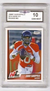 2014 SAGE HIT #60 JIMMY GAROPPOLO ROOKIE CARD LAS VEGAS RAIDERS - Picture 1 of 1