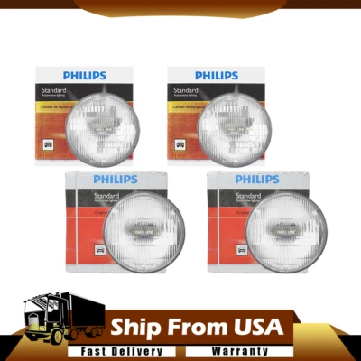 Bombilla de faro Philips 4 piezas para Buick Electra 1967-1970 luz alta + haz bajo_WT Foto 1 de 4