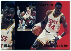 1994-95 Fleer Award Winner Insert #3 Hakeem Olajuwon Houston Rockets - Picture 1 of 2