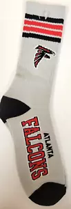 Calcetines para hombre de los Atlanta Falcons de la NFL, nuevos (4 rayas duece) - Imagen 1 de 1