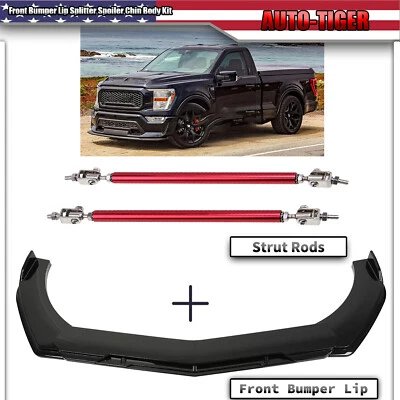Kit de carrocería de alerón divisor de labios para parachoques delantero para Ford F150 F-150 Foto 1 de 4