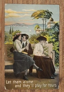 Postcard Payne Ohio Postmark Let Them Alone They'll Play for Hours - Picture 1 of 2
