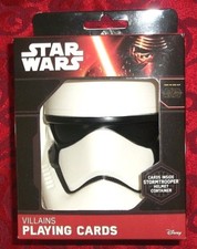 Star Wars TFA Villains Playing Cards in Storm Trooper Helmet Case New Sealed
