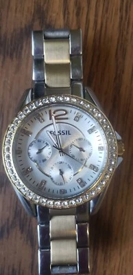 Women's FOSSIL "Riley" Multi-Function Watch ES3202 w/ New Battery - Works Great! - Image 1 of 4