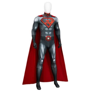 Comics Superman：Red Son Cosplay Costume Mens Bodysuit Cosplay Jumpsuit Cloak NEW - Picture 1 of 22