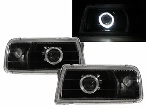 VITARA ET/TA 88-98 Guide LED Halo Projector Headlight Black V1 for SUZUKI LHD - Picture 1 of 6