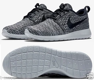 NIKE ROSHE ONE FLYKNIT CASUAL WOMEN's M RUNNING COOL GREY - BLACK AUTHENTIC NEW - Picture 1 of 5