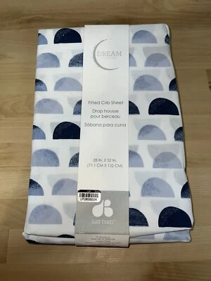 Just Born Baby Boys' Dream Ombre Semicircle Fitted Crib Sheet - Image 1 of 3