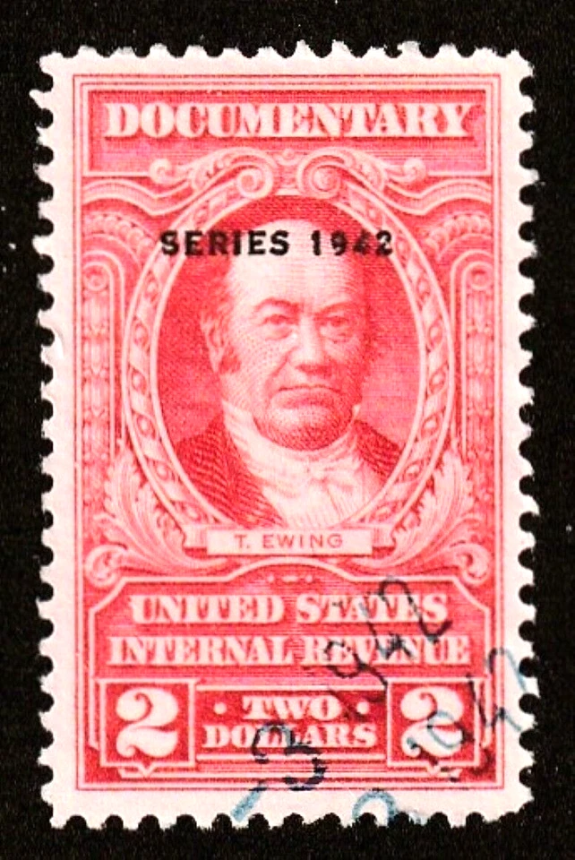 U. S. Revenue ~ R349 ~ Series 1942 ~ $2 red ~ DOCUMENTARY - Image 1 of 1