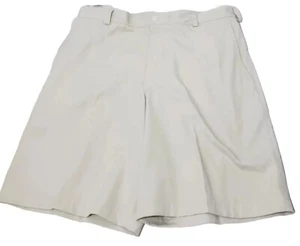 Nike Golf Fit Dry Shorts Mens Size 35 12 Inch Inseam Beige Pleated Lightweight  - Picture 1 of 6