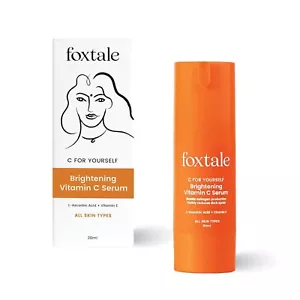 FoxTale 15% Vitamin C Gesichtsserum 30ml für dunkle Flecken stumpfe Haut uneb... - Bild 1 von 5