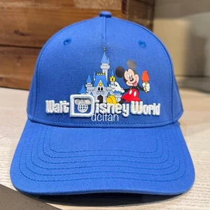 2025 Walt Disney World Parks Mickey Castle Helado Adulto Azul Sombrero de Béisbol NUEVO - Imagen 1 de 2