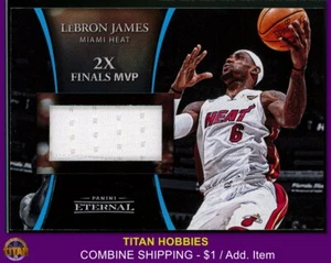 2017 Panini Eternal Finals MVP Jersey #MVP11 LeBron James Jersey /25 *HEAT* - Picture 1 of 2