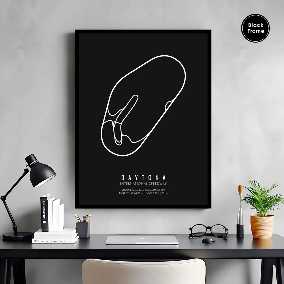 Daytona Motor Speedway, Nascar Racetrack, Nascar Wall Art, Racetrack Wall Art - Image 1 of 1