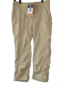 THE NORTH FACE Women Aphrodite 2.0 Capri Pant SZ M Beige Stretch Drawstring NWT - Picture 1 of 5