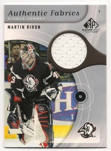 Martin Biron 05-06 Upper Deck SP Game Used Authentic Fabrics Single Jersey