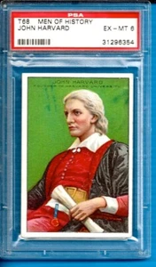 1911 T68 Heroes & Men of History - John Harvard (RB) Psa 6 (Nice card) - Picture 1 of 2