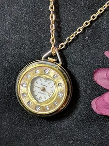 1950s Lucerne Bernard Schaffel Swiss Made Heart Pendant Watch Sweetheart Jewelry - Picture 1 of 13