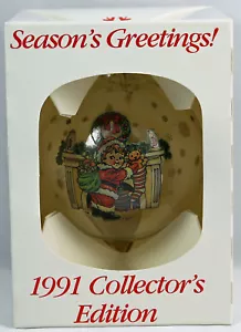Bola de vidrio de Navidad Campbell Soup Kids adorno transparente 1991 edición de coleccionista - Imagen 1 de 2