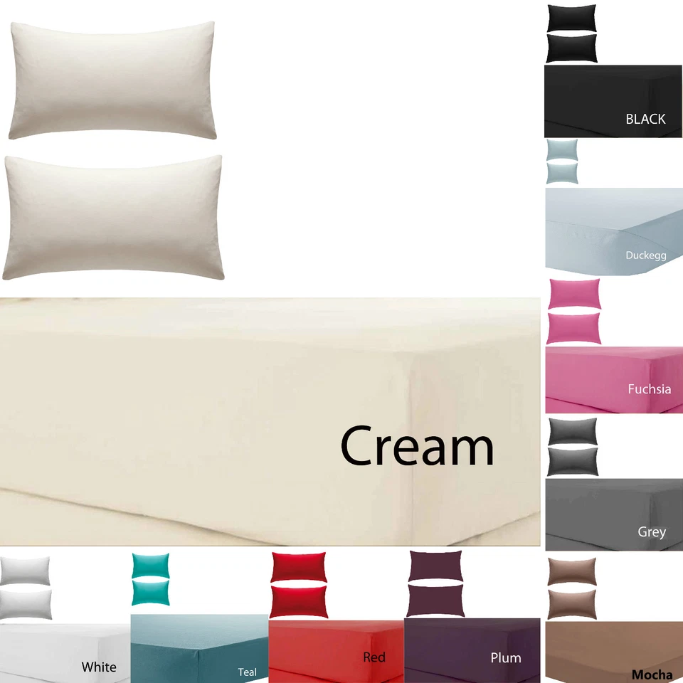 Olivia Rocco Percale Extra Deep Fitted Sheet, Non iron, 180 TC, 12"(30cm) Box