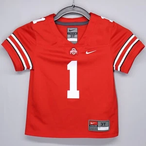 Nike Ohio State Buckeyes 1 Football Jersey Toddler Size 3T Red Boys Girls Baby - Picture 1 of 10