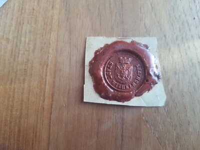 Wachssiegel  Siegel ca 2 cm klein   Stadt Wilhelmshaven  - Bild 1 von 3
